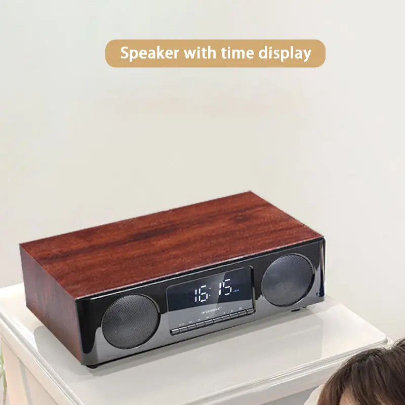 60W Karaoke Bookshelf Active Speakers With Microphone Clock